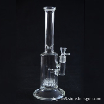Glass Pipe Oil Rig Glass Pipe Glass Smoking Pipe with 1 Perc 14 Inches High (GB-002)